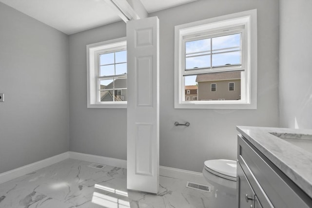 119 Tripp St, Fall River, MA 02724 - bathroom featuring vanity and marble finish floors