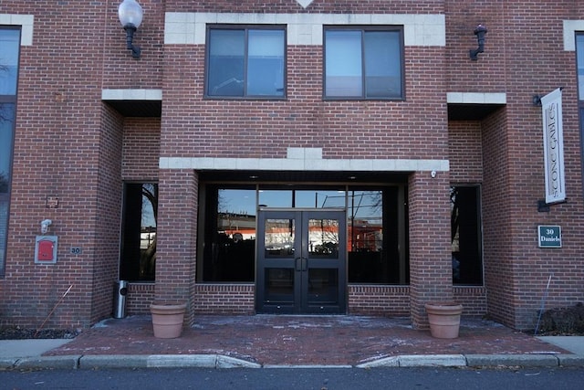 view of exterior entry with french doors