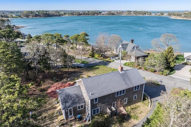 view from above of property featuring a large body of water