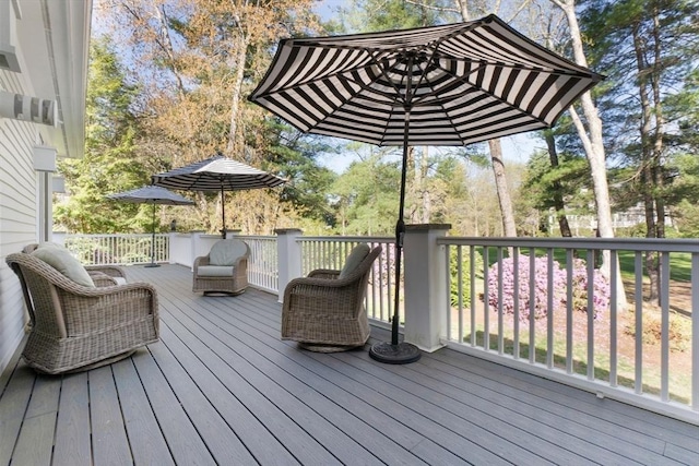 view of wooden deck
