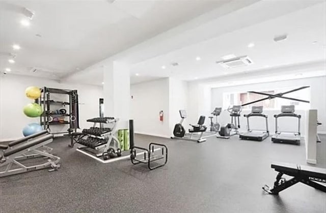 457 W Broadway Unit 209, Boston, MA 02127 - workout area with recessed lighting