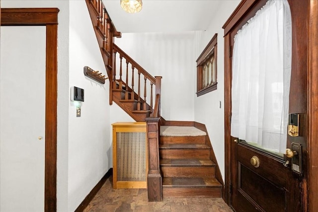 7 Vancroft Ave, Shrewsbury, MA 01545 - stairs featuring stone finish floor and baseboards