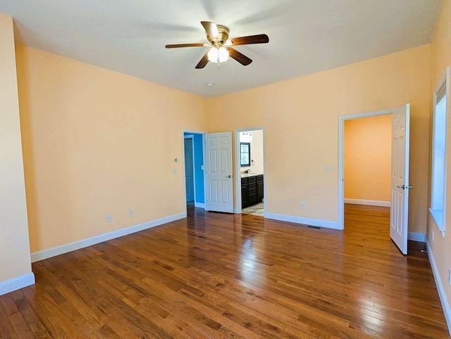 20 Warner Rd, Townsend, MA 01469 - unfurnished room with baseboards, ceiling fan, and hardwood / wood-style flooring