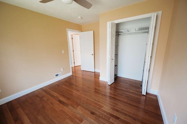 20 Warner Rd, Townsend, MA 01469 - unfurnished bedroom featuring baseboards, a closet, wood finished floors, and visible vents