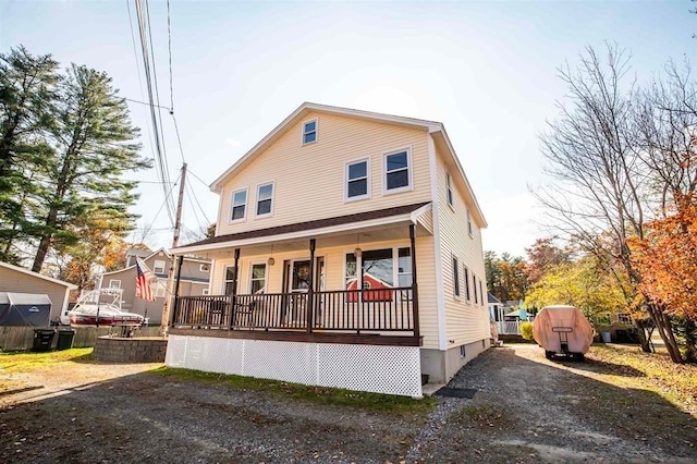 view of front of house featuring covered porch