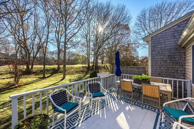 view of patio / terrace featuring a wooden deck