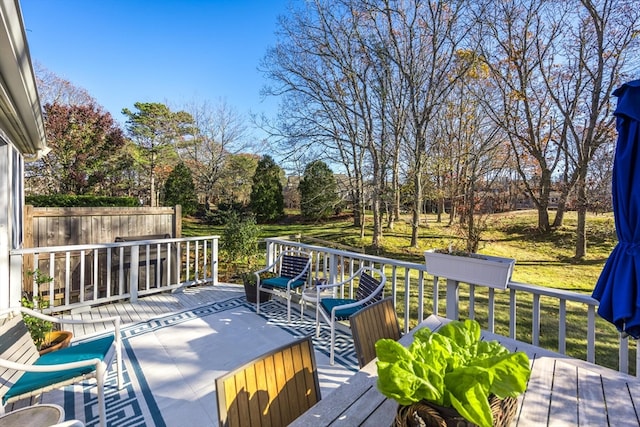 view of wooden deck