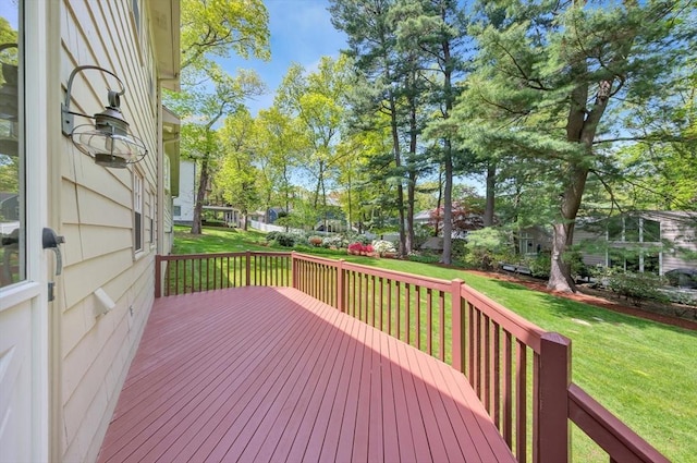 27 Lantern Ln, Arlington, MA 02474 - wooden deck featuring a lawn