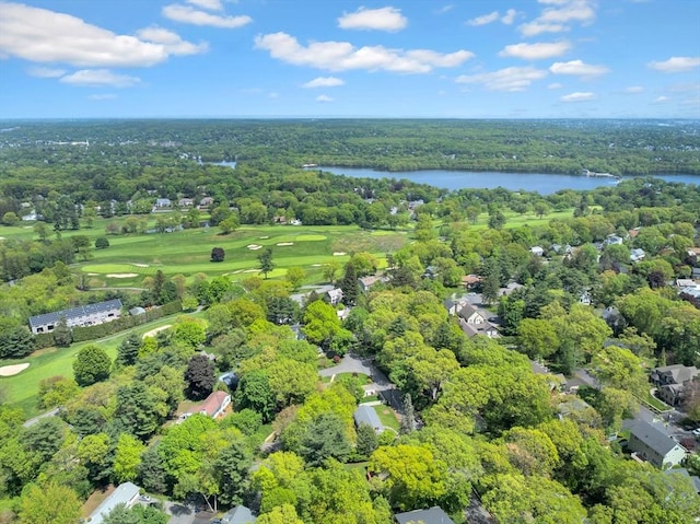 27 Lantern Ln, Arlington, MA 02474 - aerial view of property and surrounding area with a large body of water and a local golf course
