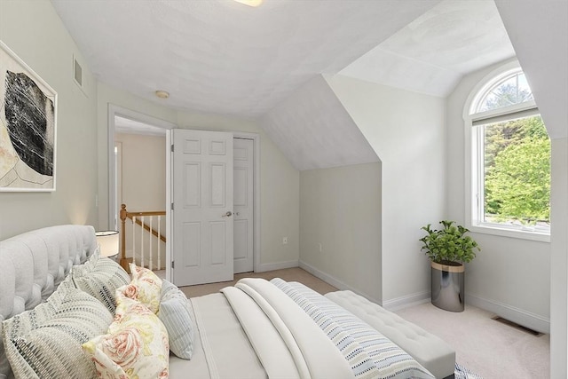 7 Humiston Cir, Westford, MA 01886 - bedroom with vaulted ceiling, light colored carpet, and baseboards