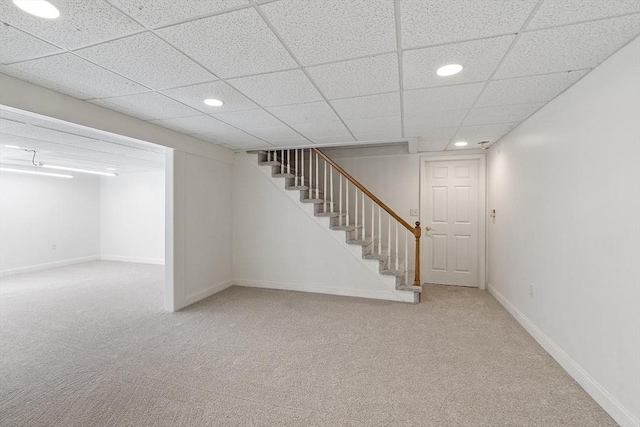 7 Humiston Cir, Westford, MA 01886 - finished basement with carpet flooring, stairs, recessed lighting, and baseboards