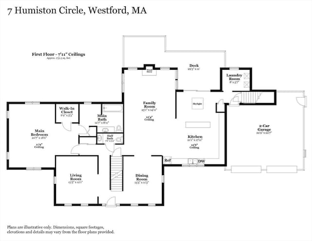 7 Humiston Cir, Westford, MA 01886 - property floor plan