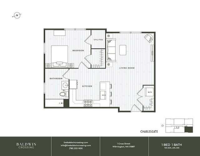 7 Cross St Unit 205, Wilmington, MA 01887 - room layout