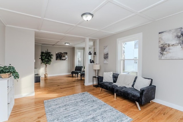 living room featuring hardwood / wood-style floors