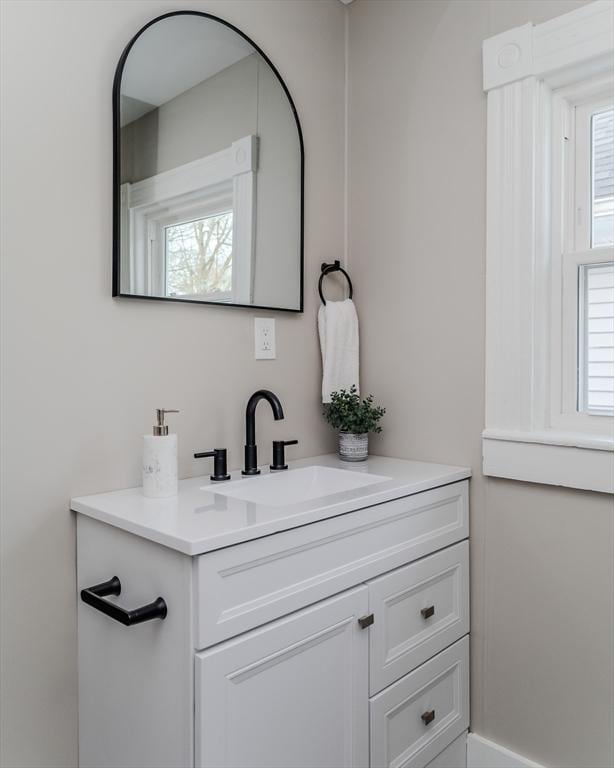 bathroom with vanity