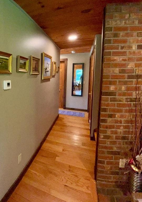 1472 Pleasant St, Athol, MA 01331 - hall featuring light wood finished floors and wooden ceiling