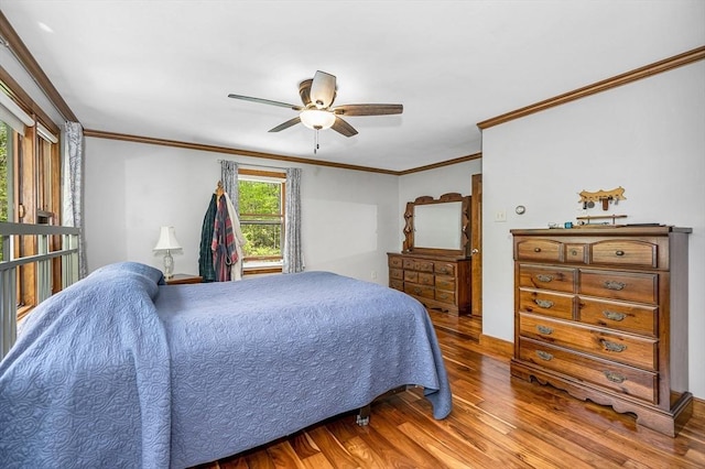 4 Pleasantview Ave, Tyngsborough, MA 01879 - bedroom featuring wood finished floors, crown molding, baseboards, and ceiling fan