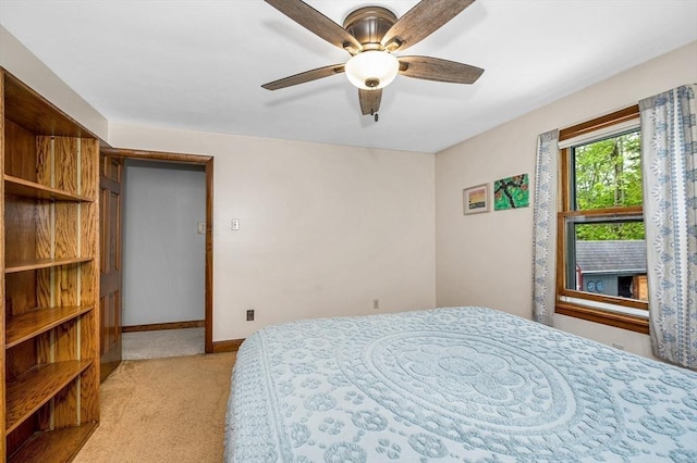 4 Pleasantview Ave, Tyngsborough, MA 01879 - bedroom with light colored carpet, baseboards, and ceiling fan