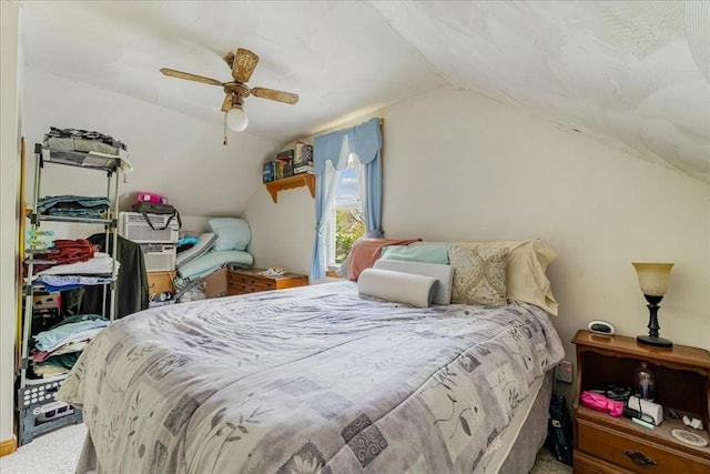 1241 Riverside Ave, Somerset, MA 02726 - bedroom featuring carpet flooring, a ceiling fan, and lofted ceiling