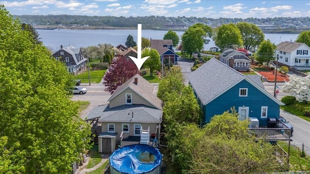 1241 Riverside Ave, Somerset, MA 02726 - drone / aerial view with a water view