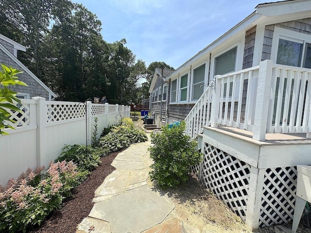 15 Wales Dr, Bourne, MA 02559 - view of yard featuring a deck