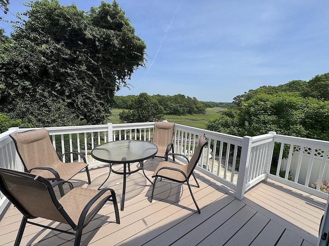 15 Wales Dr, Bourne, MA 02559 - wooden deck with outdoor dining space