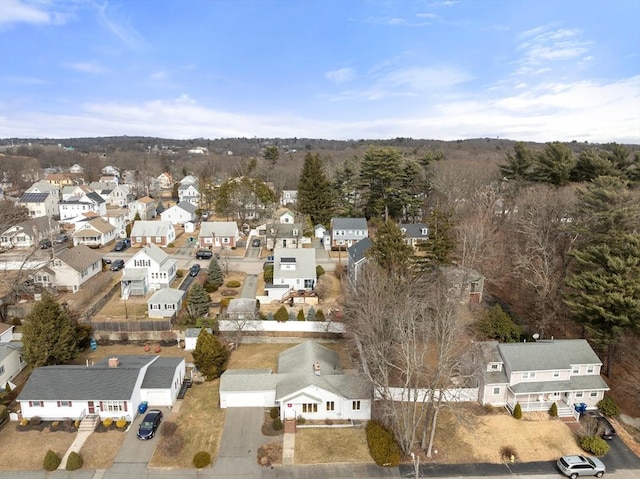 drone / aerial view featuring a residential view