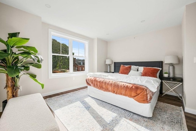 bedroom featuring wood-type flooring