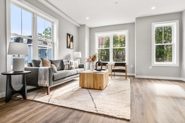 interior space featuring light wood-type flooring