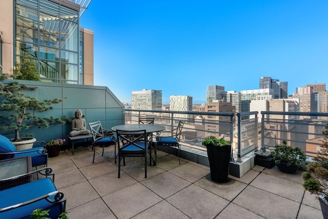 view of patio / terrace featuring a balcony