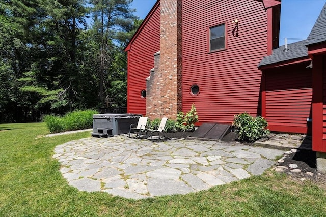 38 Manchaug Rd, Sutton, MA 01590 - view of patio with a hot tub