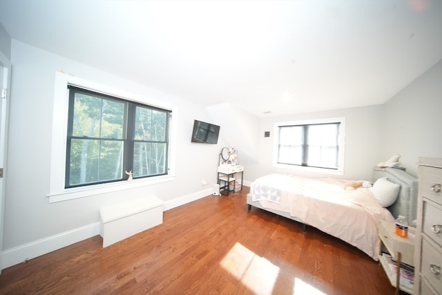 bedroom featuring light hardwood / wood-style floors