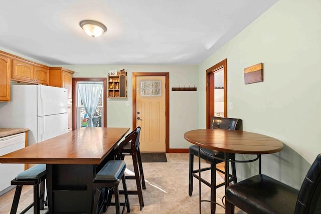 view of dining area