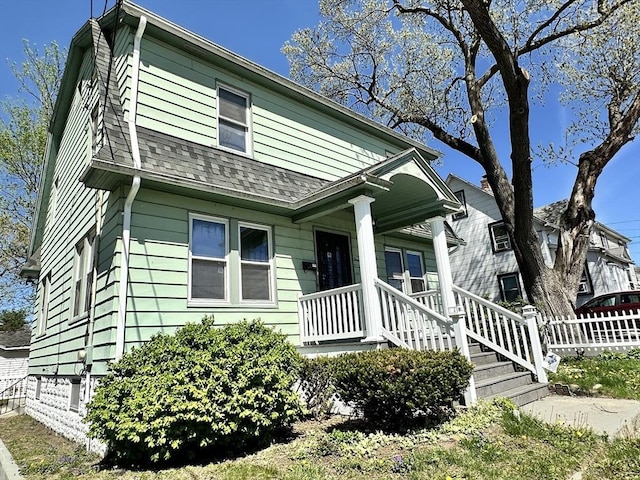 14 Aster, Springfield, MA 01109 - view of front of house with a shingled roof