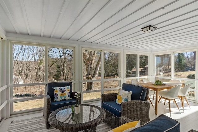 view of sunroom / solarium