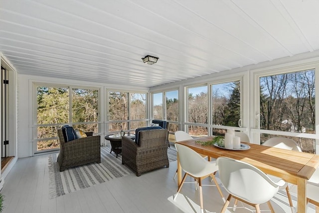 sunroom / solarium with a wealth of natural light