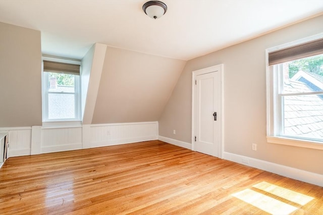 243 Bridge St, Northampton, MA 01060 - additional living space featuring wood finished floors and vaulted ceiling