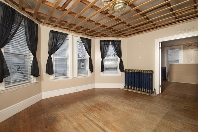 empty room featuring wood-type flooring