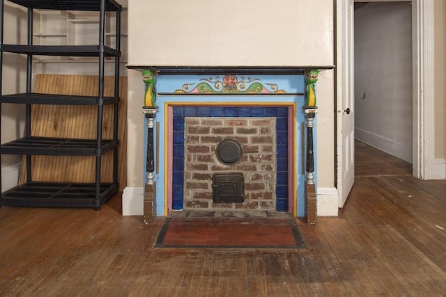 interior details with wood-type flooring