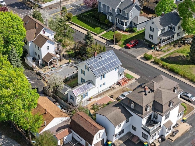 aerial view of residential area