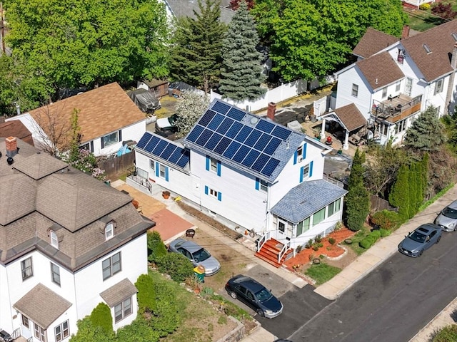 aerial view of residential area
