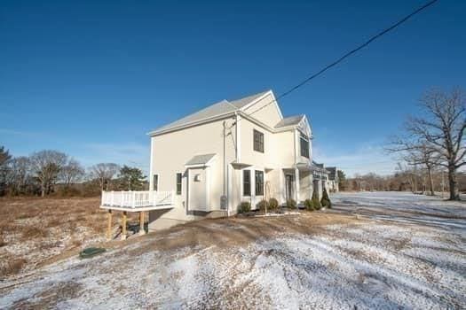 view of snow covered exterior