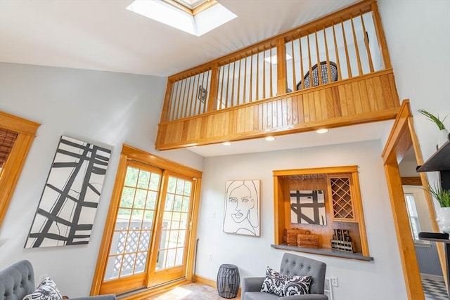 204 Massasoit Rd, Worcester, MA 01604 - living room with a skylight and a towering ceiling