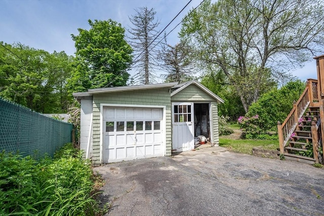 204 Massasoit Rd, Worcester, MA 01604 - garage with asphalt driveway