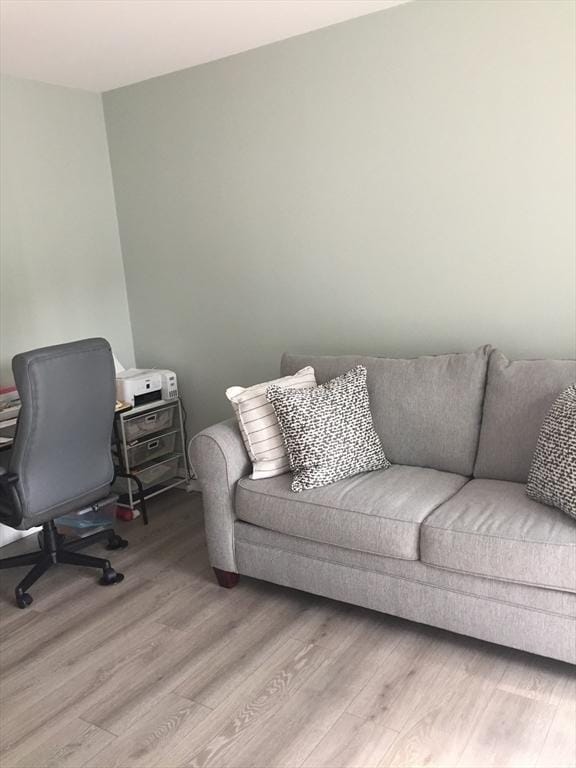 home office featuring wood finished floors