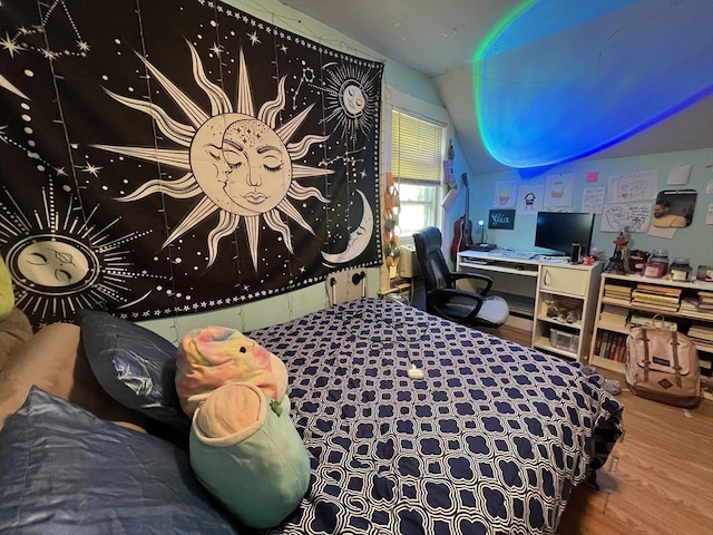 104 Temple St, Gardner, MA 01440 - bedroom featuring wood finished floors and lofted ceiling