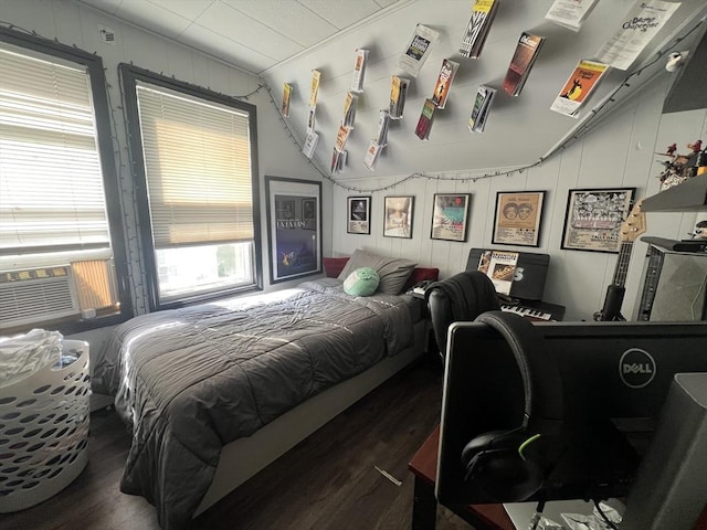 104 Temple St, Gardner, MA 01440 - bedroom featuring wood finished floors, vaulted ceiling, and cooling unit
