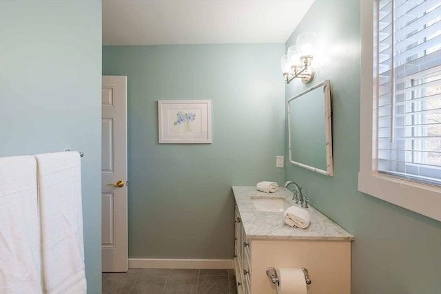 bathroom featuring vanity and tile patterned floors