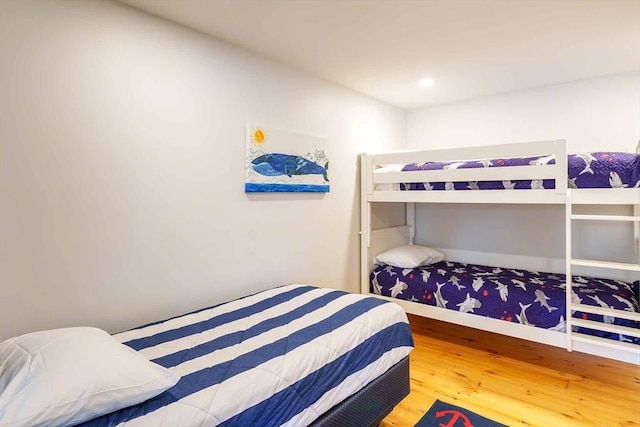 bedroom featuring hardwood / wood-style floors