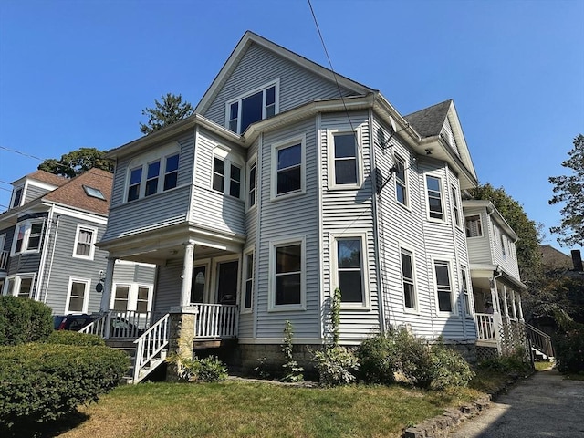15-17 Brockton Ave, Haverhill, MA 01830 - view of front of property featuring covered porch